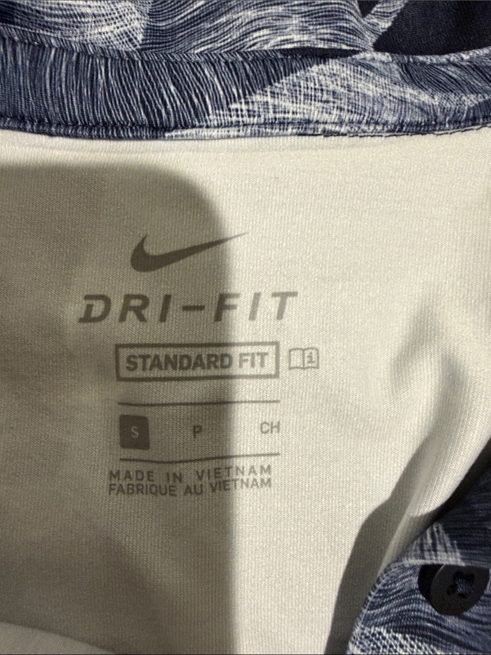 Nike Navy Leaf-Print Sleeveless Polo Tank - Picture 3 of 4